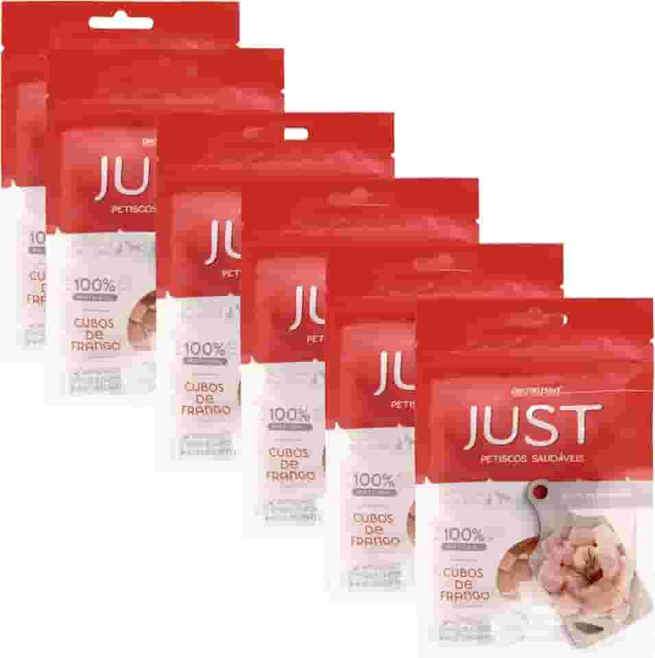 JUST Petiscos Saudáveis Pack com 6 Unidades Cubos de Frango 55G