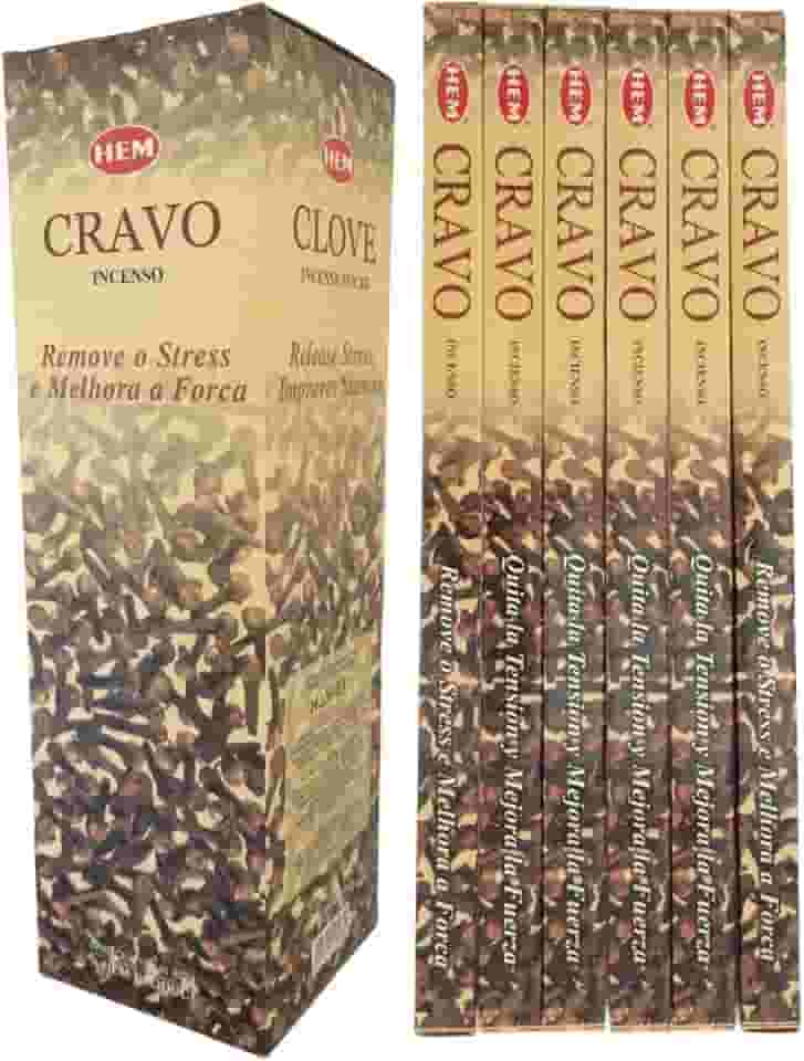 Incenso Indiano Hem Cravo - Prosperidade e Sucesso 6 Caixas