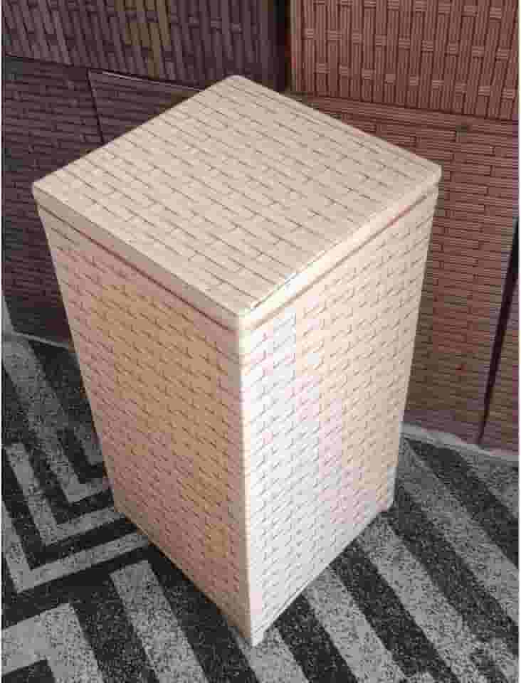 Roupeiro/Cesto de Roupa em Fibra Sintética 59 Litros 30x30x60/ Cesto Organizador lavanderia(VIME)