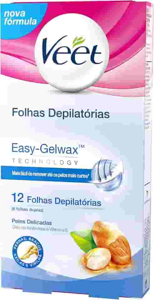 Cera Fria Corporal Veet Peles Delicadas - 12 Folhas
