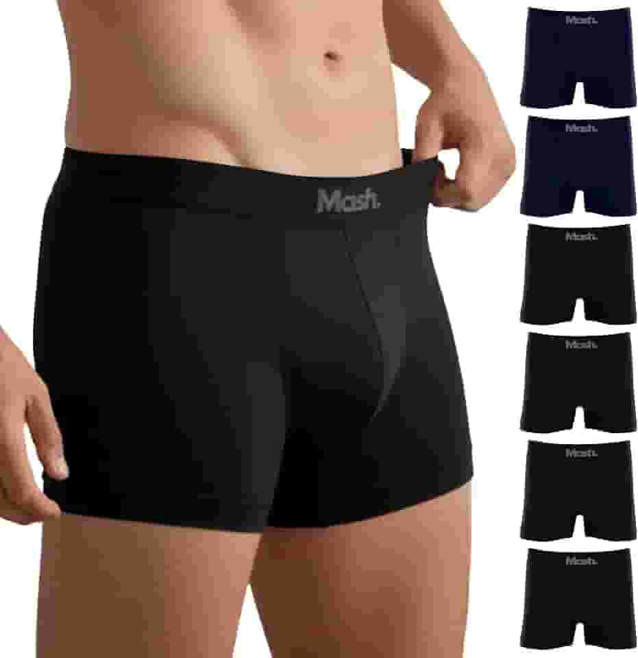 Kit 6 Cuecas Boxer Mash Sem Costura Poliamida Toque Gelado Box Masculina Adulto