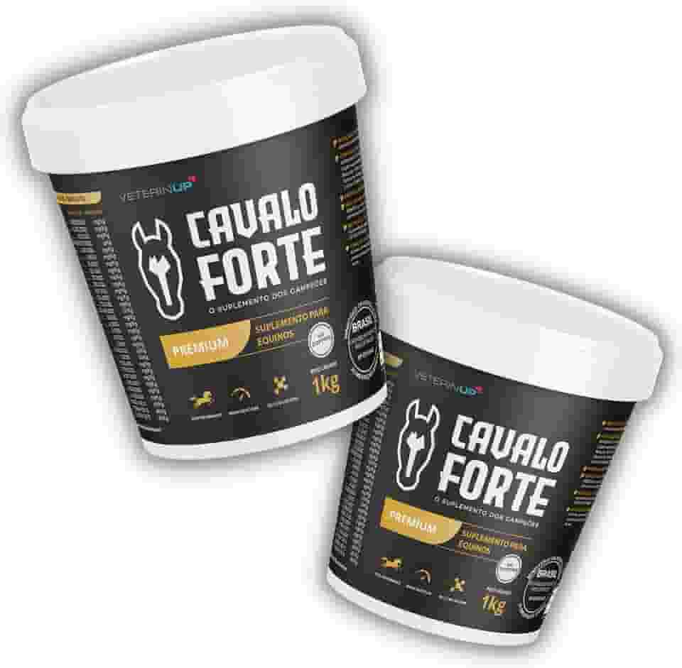 Suplemento Cavalo Forte Premium 2KG | Fórmula Performance com Probióticos e Creatina | Para Crescimento Muscular, Resistência e Saúde Intestinal de Equinos