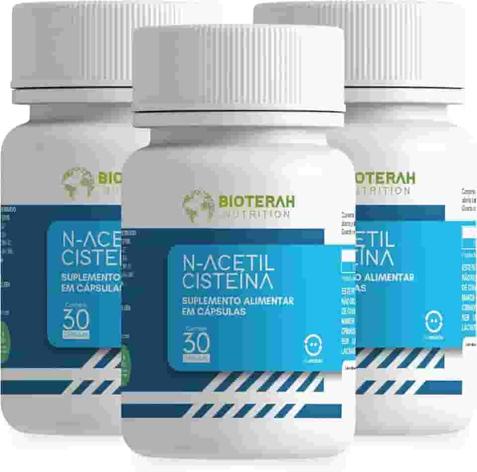 N-Acetil Cisteína 90 Cápsulas BIOTEAH Orginal Suplemento Alimentar Antioxidante Vitaminas