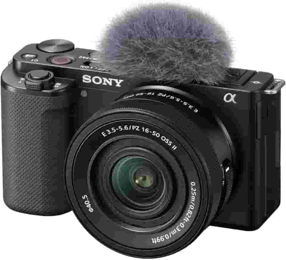 Sony Alpha ZV-E10 - Kit de câmera Vlog sem espelho com lente intercambiável APS-C - Preto, ZVE10KB