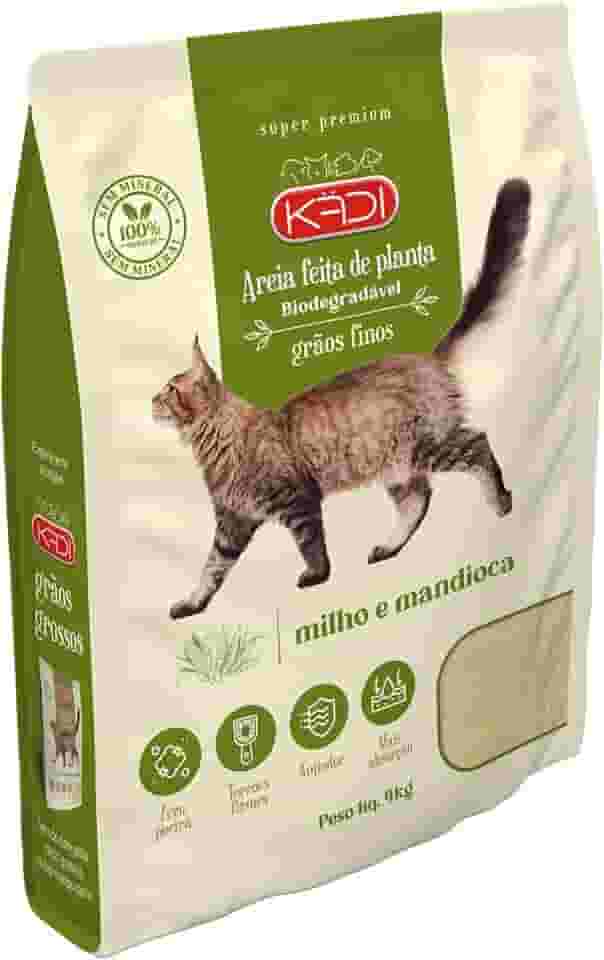 Kädi Areia Biodegradavel, Grãos Finos 4Kg Milho e Mandioca