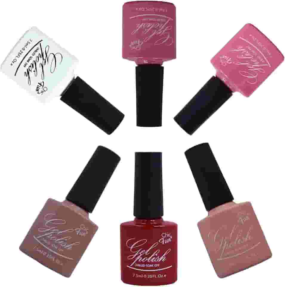 Kit 6un Esmalte Em gel Polish Gel Color Unha Profissional 7,5ml