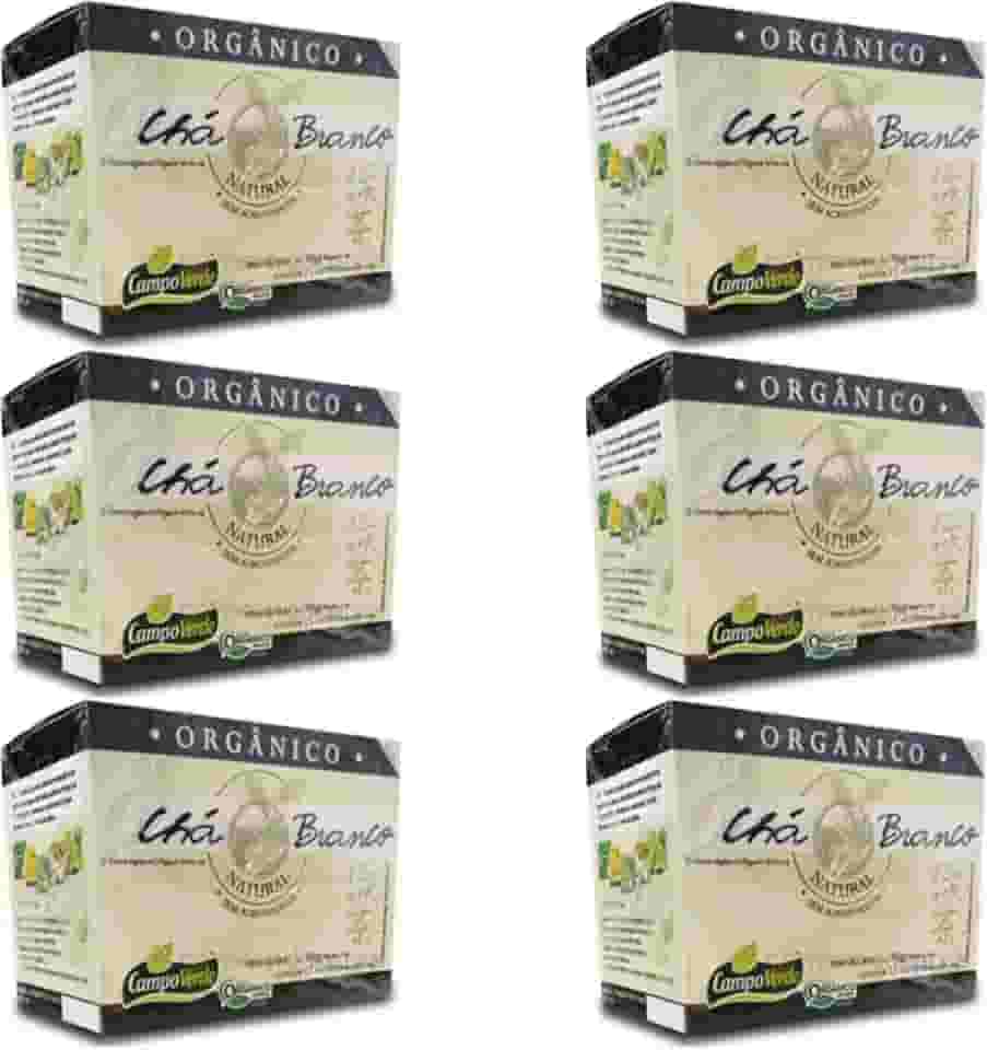 Kit 6cx Chá Branco Orgânico (60 sachês) – Campo Verde