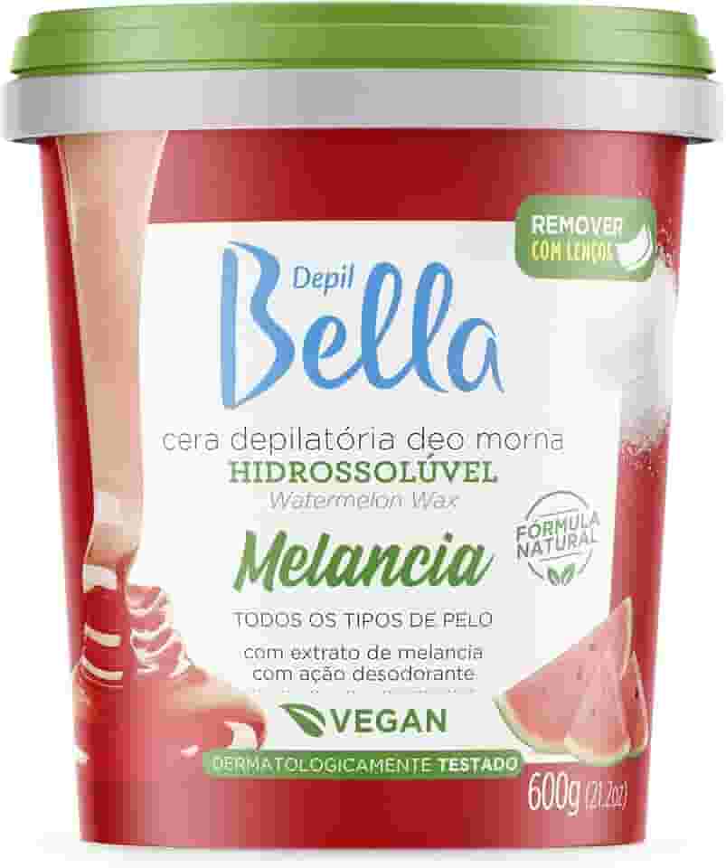 Depil Bella - Cera Depilatória Morna Hidrossolúvel Deo Melancia 600g