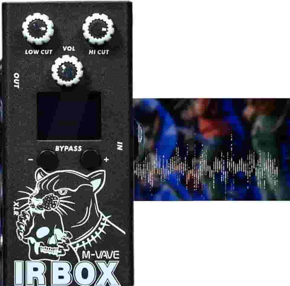 KINGSTER M-VAVE Pedal de Guitarra, Pedal IR Box com 25 Gabinetes de Guitarra, 7 Gabinetes de Baixo, Importação de IR do Usuário, Equalizador de 9 Bandas, Saída XLR, Conector de Fone de Ouvido