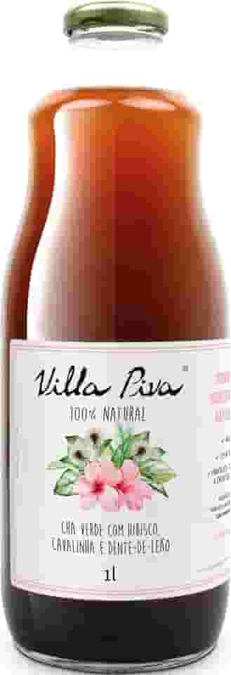 Villa Piva, Chá Pronto, Sabor Chá Verde Com Hibisco Dente De Leão e Cavalinha, 1Litro