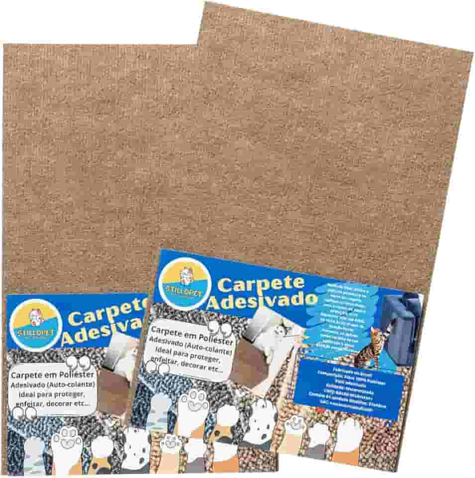 Arranhador Adesivo para Gatos - Protetor para Sofá, Cama e Móveis - Carpete Premium - Evite Arranhões e Mantenha Seu Pet Feliz (Bege, 2 Unidade)