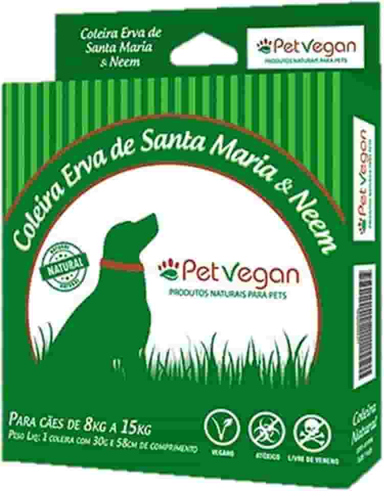 Coleira Natural Erva de Santa Maria & Neem Para Cães de 08kg a 15Kg