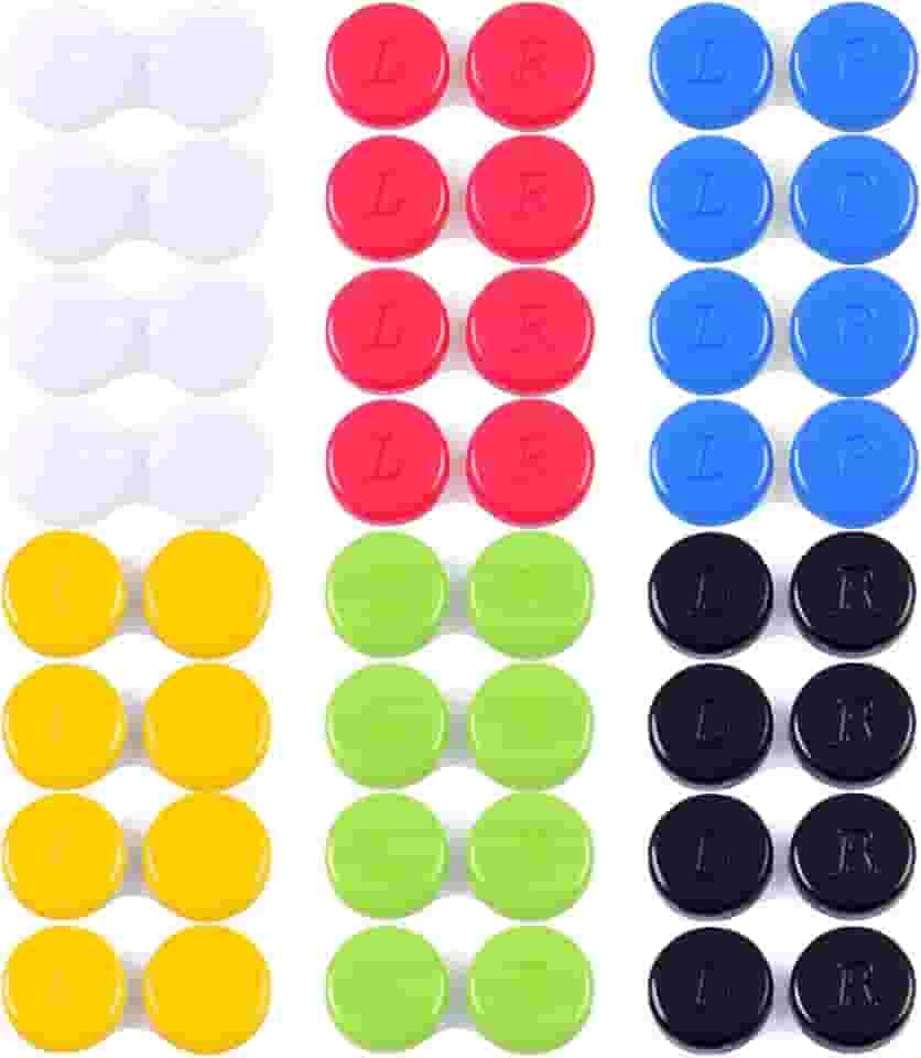 ELCOHO 24 Pacotes De Estojos Para Lentes De Contato, Caixa De Suporte Para Lentes De Contato, Recipiente Para Lentes De Contato Para Olhos Esquerdo/Direito, 6 Cores