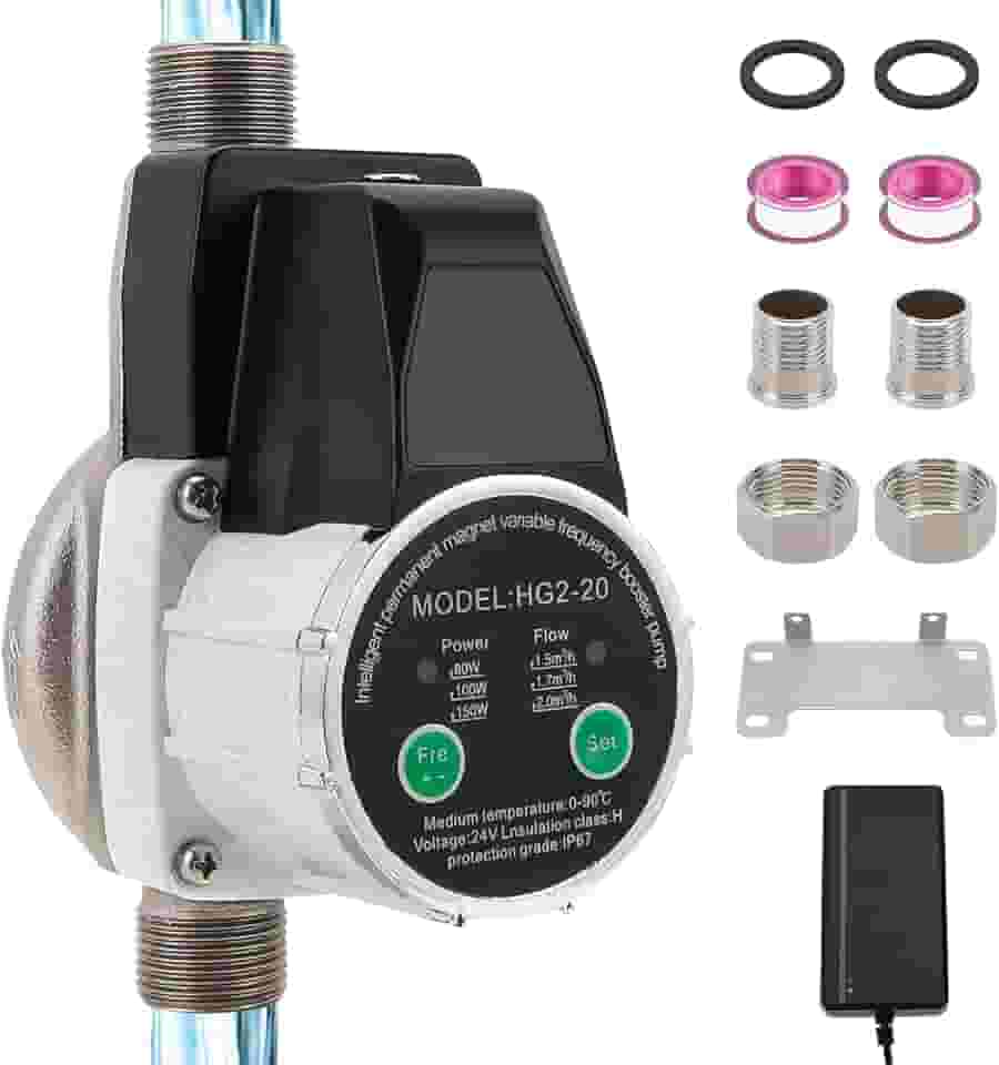 Bomba Pressurizadora de Água, 300W, 2100L/h, 100-240V, Automática, Ajustável, Silenciosa