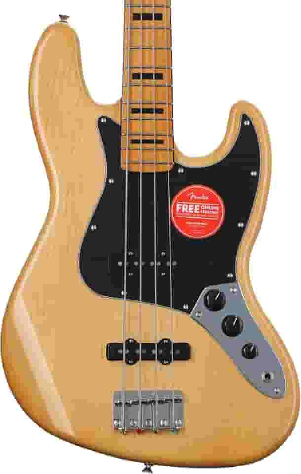Fender Squier By Classic Vibe 70'S Jazz Bass Guitar - Maple - Cheio Natural