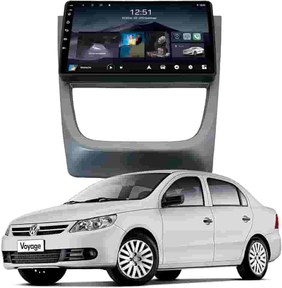 Multimídia Adak 9P G5 Gol Saveiro Voyage 2009 a 2013 2+64GB Quadcore Carplay Android Auto Gps