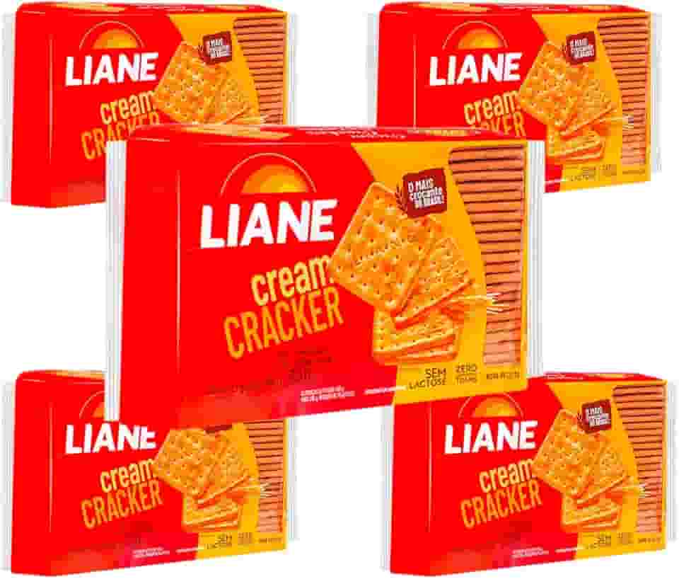 Biscoito Cream Craker Sem Lactose 330g Liane - 5 unidades