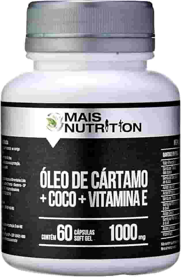 Oleo de Cártamo + Oleo de Coco + Vitamina E 1000 mg 60 capsulas Mais Nutrition