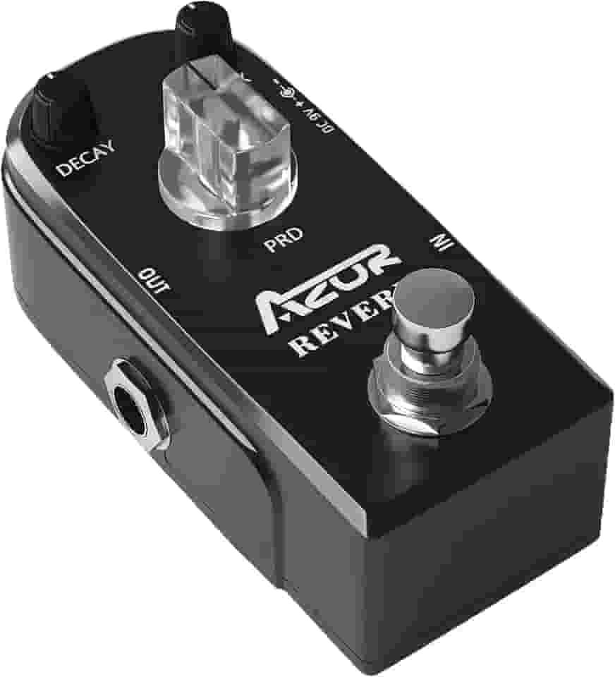 AZOR Pedal de efeito de guitarra digital Reverb Hall e igreja, efeito de guitarra espacial para guitarra elétrica AP312