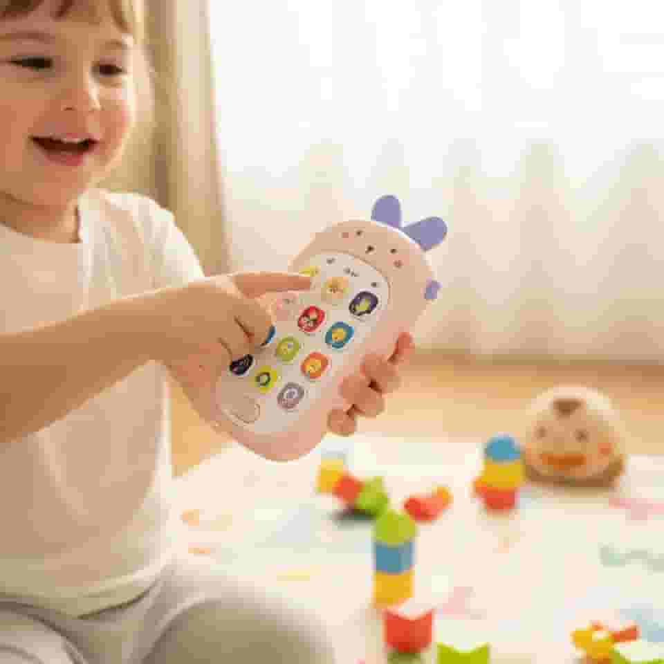 Celular Brinquedo Educativo com Sons e Melodias para Crianças, Multicolorido