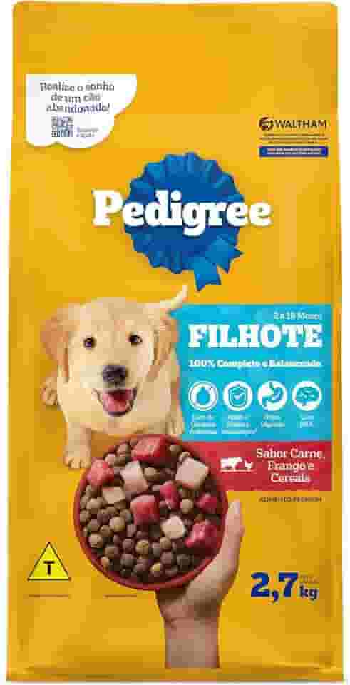 PEDIGREE Ração Carne Frango e Cereais Cães Filhotes 2,7 kg