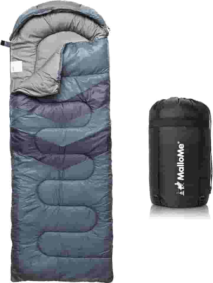 MalloMe Sacos de dormir para adultos e crianças - Saco de dormir ultraleve para caminhadas, clima frio e quente - leve e compacto, verão e inverno - meninas meninos 1 e casal 2 pessoas