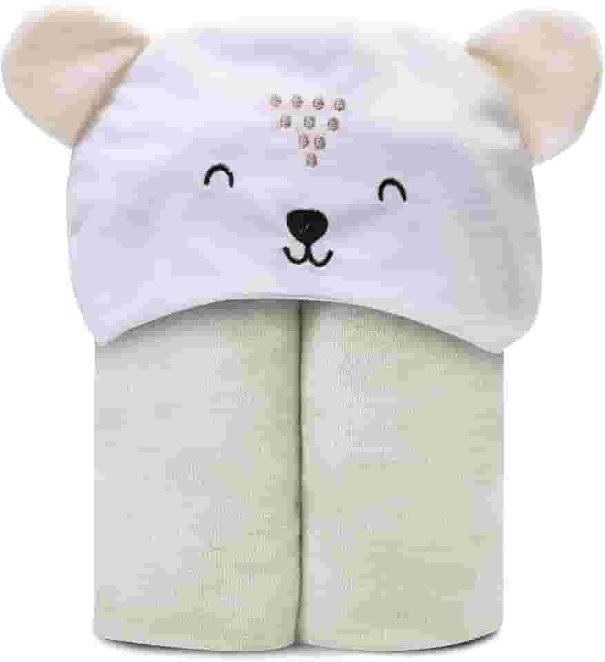 Papi Toalha De Banho Atoalhada Mami Bichuus Forrada C/ Capuz Bordado Para Bebê 90Cm X 80Cm Contém 01 Unidade