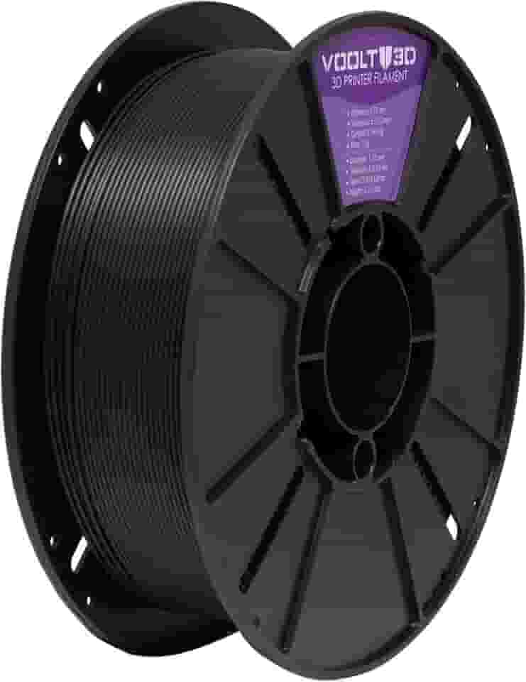 Filamento ABS Preto 1kg Voolt3D 1.75mm - Para Impressora 3D FDM