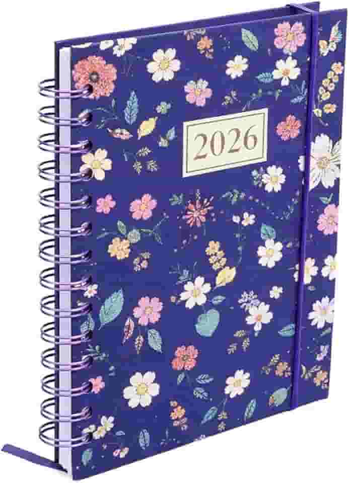 Agenda 2026 Planner Semanal Floral Glitter 336 páginas (FLORAL AZUL MARINHO)