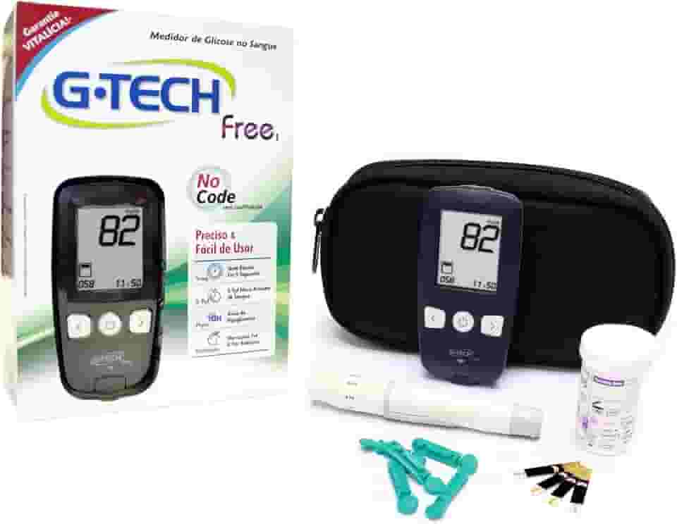 G-Tech Kit Medidor Glicose Free 1 Completo