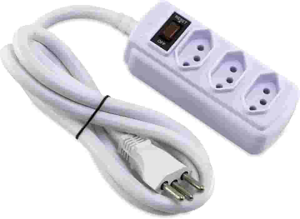 Force Line - Filtro de Linha 3 Tomadas 1,5m 20A Branco