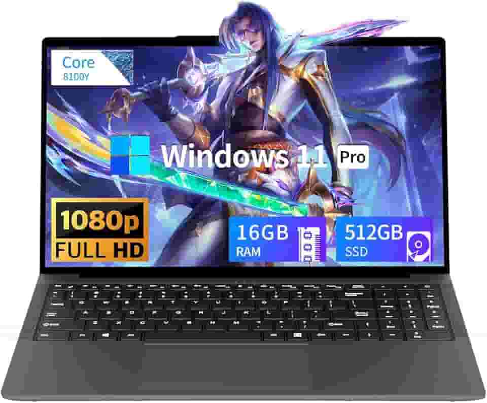 Laptop para jogos de 15,6 polegadas, laptops com Core I3 (até 3,40 GHz), laptop gamer de 16 GB de RAM, 512 GB de ROM, FHD 1920 x 1080, laptops tradicionais Win 11 Pro, computadores com netbook Wi-Fi