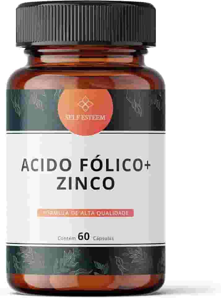 Acido Fólico 5mg + Zinco 15mg 60 Cápsulas