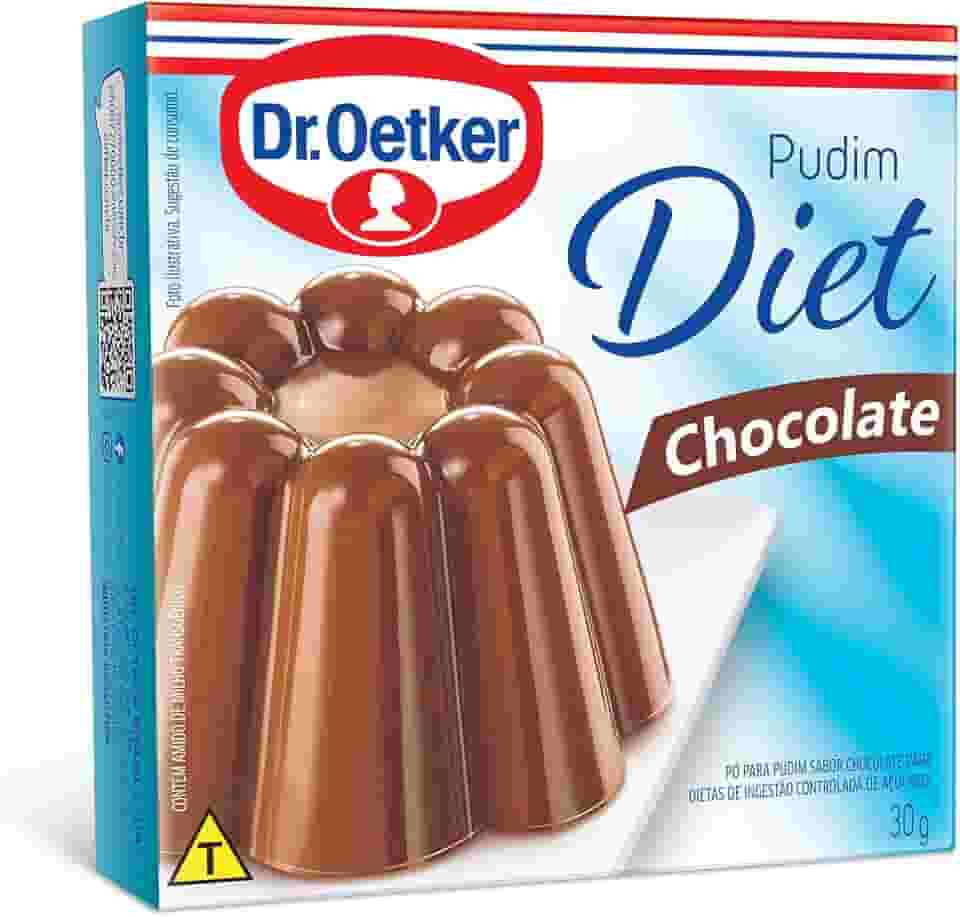 Dr. Oetker Pudim Diet Sabor Chocolate, Pó para Preparo de Sobremesa, Consistência Cremosa e Sabor Delicioso, 30g
