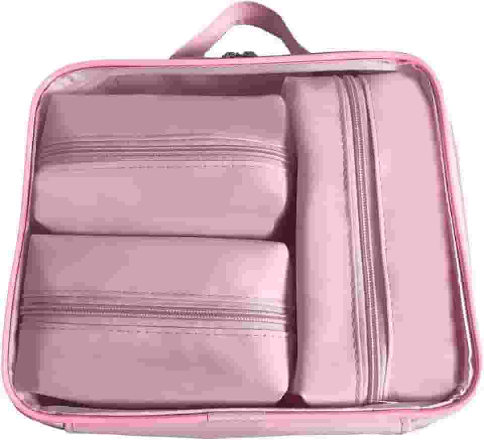 Maleta Necessaire Organizadora Viagem Multiuso Estiololsa Unissex Acessórios Maquiagem Esmalte - bubag (Rosa)