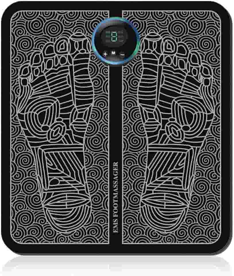 Massageador de pé EMS para remodelar as pernas, massageador elétrico EMS para pés, estimulador muscular, recarregável por USB, pulsos, de baixa frequência, massagem e circulação dos pés, máquina corporal