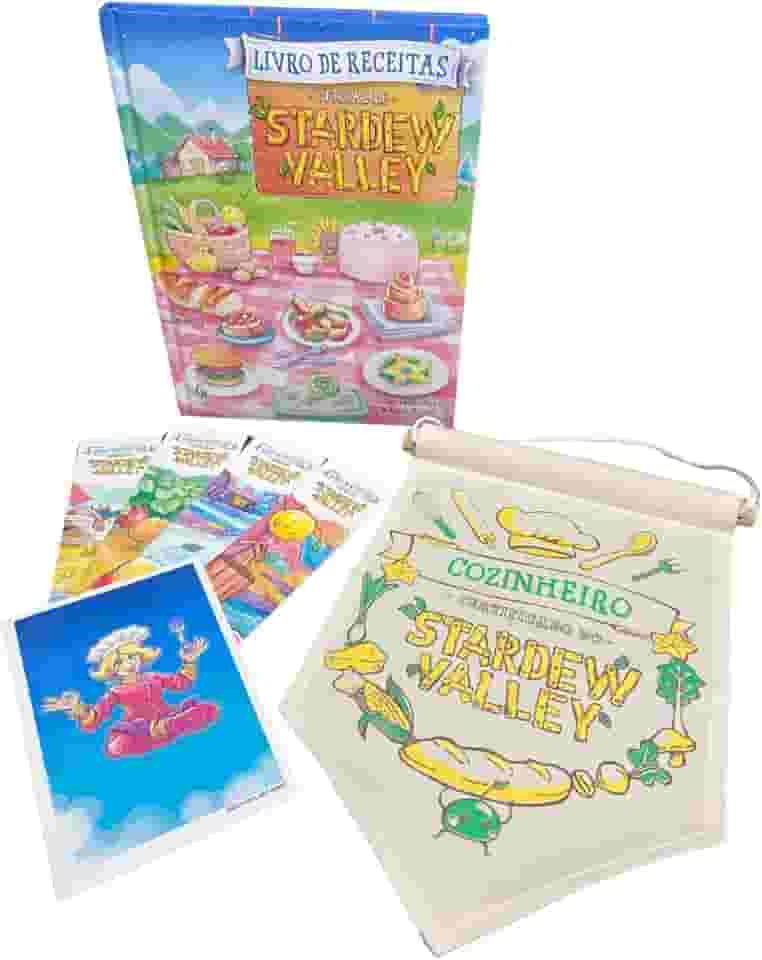 Livro de receitas oficial de Stardew Valley - Capa dura (Acompanha Flâmula)
