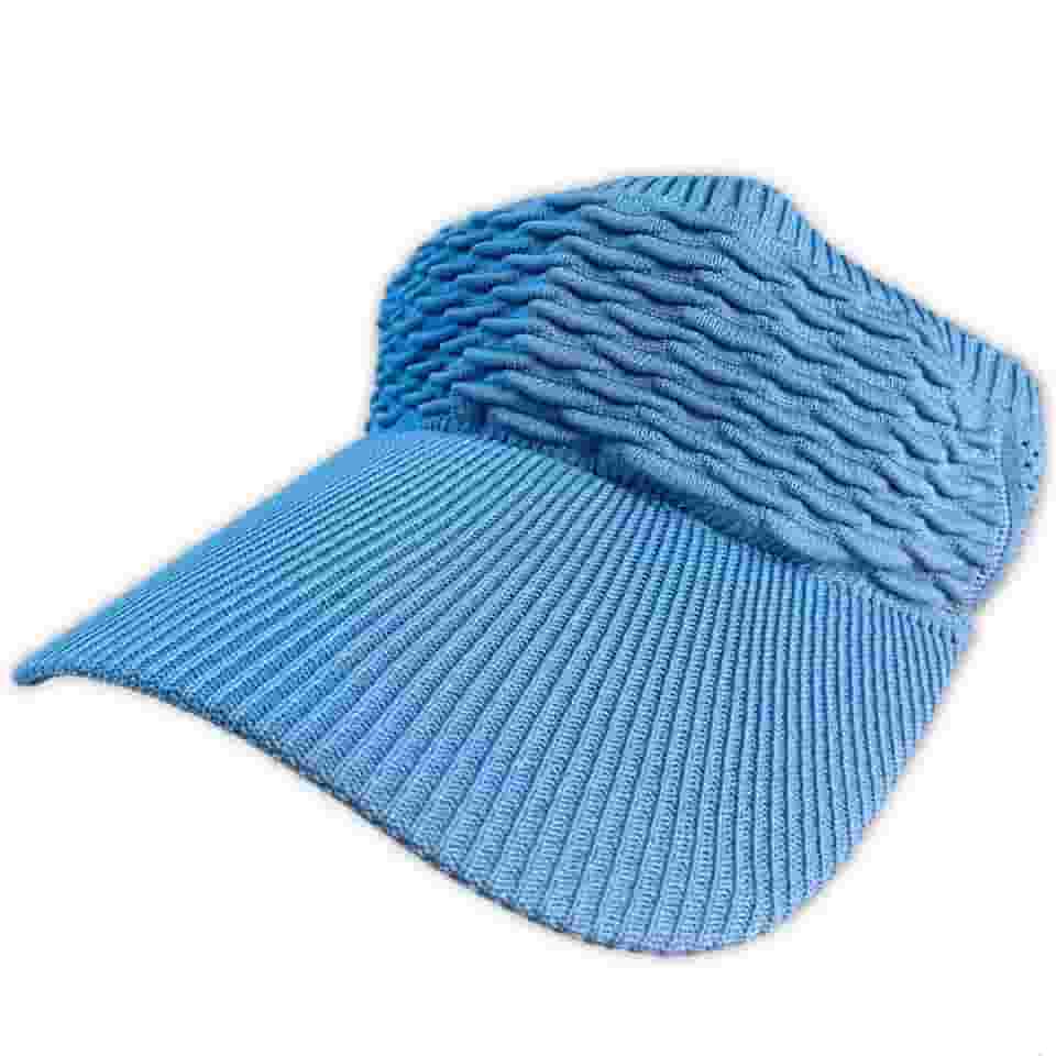 Visor Viseira Esportiva Feminina Aba Longa Corrida Praia Tenis Volei Piscina Proteção Solar Chapeu Ajustavel Rabo de Cavalo Acessorio Fitness Touca