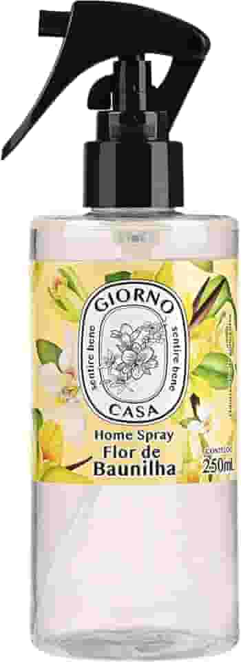 Sprays de Ambiente com Perfume (Aromatizador de Ambientes), Flor de Baunilha, Giorno Casa, 250 ml, Amarelo