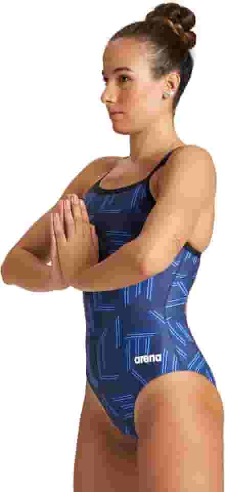 Maiô feminino de peça única para natação competitiva ou casual