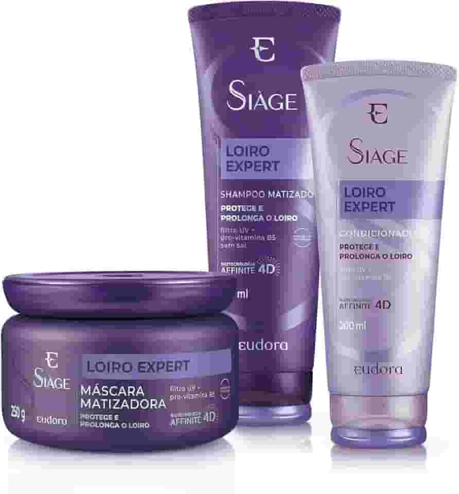 Eudora Kit Siàge Loiro Expert Shampoo + Condicionador + Máscara Matizadora