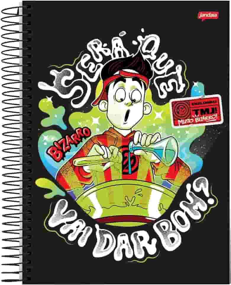 Caderno Espiral Univ CD 10 matérias 160Fls Enaldinho Será Que Vai Dar Bom - Jandaia