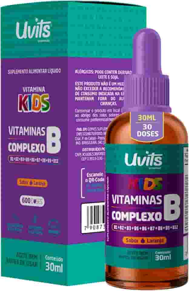 Vitaminas Complexo B Kids 30ml Liquida Doses - Uvits