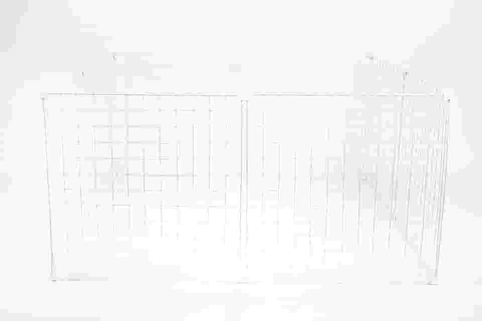 Cercadinho Cachorro,Porquinho Da Índia 120 cm (comprimento) x 120 cm (largura) x 60 cm (altura) Conectivos e Abraçadeiras (BRANCO)