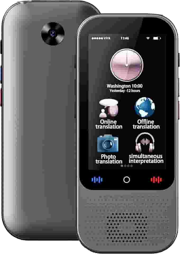 Marsno Dispositivo tradutor de idiomas 138 idiomas, tradutor S80 Pro Ai sem necessidade de WiFi, tradução de voz bidirecional em tempo real, tradutor portátil com ChatGPT para aprendizado de negócios