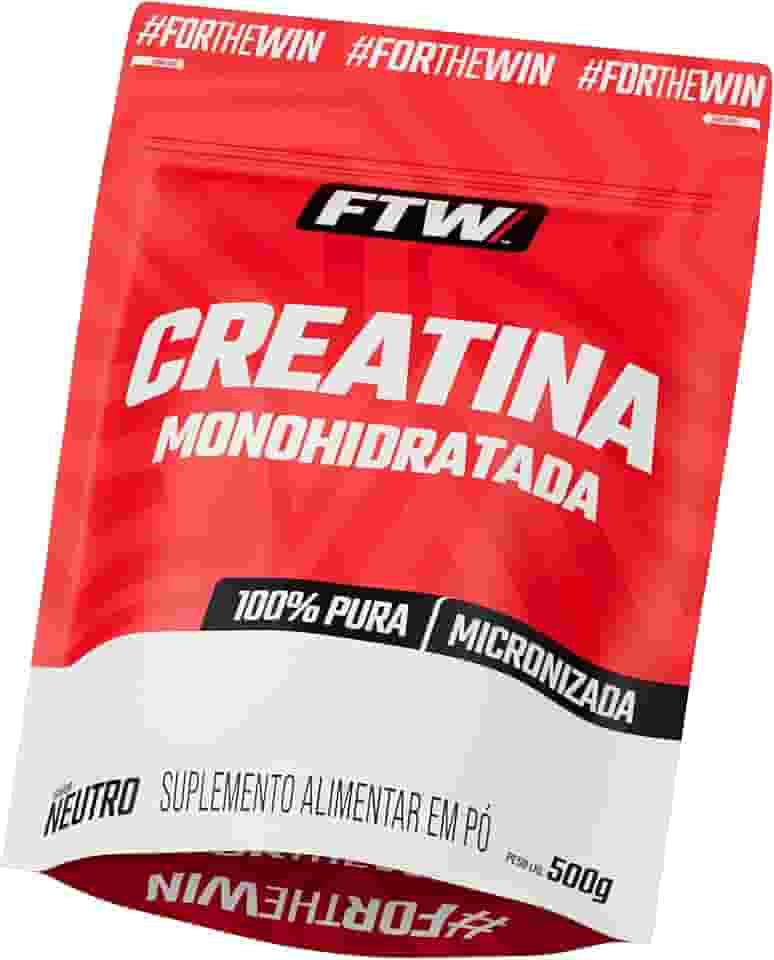 FTW Creatina Monohidratada 100% Pura - Explosão de Energia, Força e Resistência - Absorção Rápida para Ganho de Massa e Performance (Refil 500G)