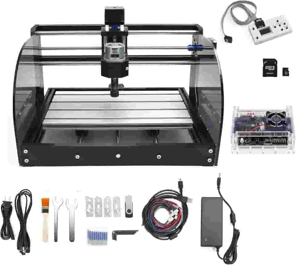 CNC 3018 Pro Max 3 eixos Desktop DIY Mini Madeira Router Kit PCB Gravador de Fresagem de PVC Máquina de entalhar GRBL Controle com controlador off-line Controle manual (3018 Pro Max com controlador offline)