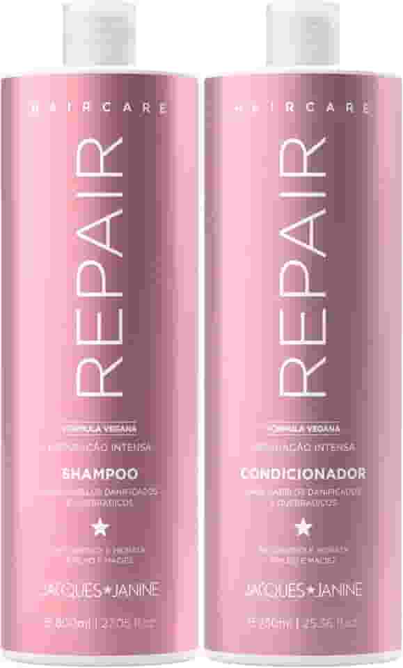 Jacque Janine Kit Shampoo E Condicionador Reparação Intensa 800Ml