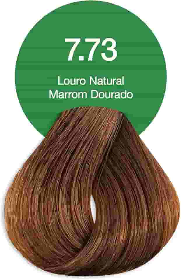 Acquaflora 7.73 Louro Natural Marrom Dourado Coloracao Creme Permanente Vegana 60g