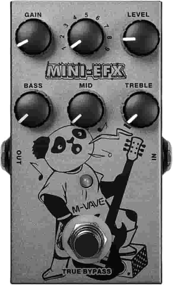 M-VAVE MINI-EFX Pedal de Efeitos Múltiplos para Guitarra Elétrica: 4 Overdrives, 4 Distorções, Boost, EQ de 3 Bandas, True Bypass e Design em Metal Compacto para Músicos